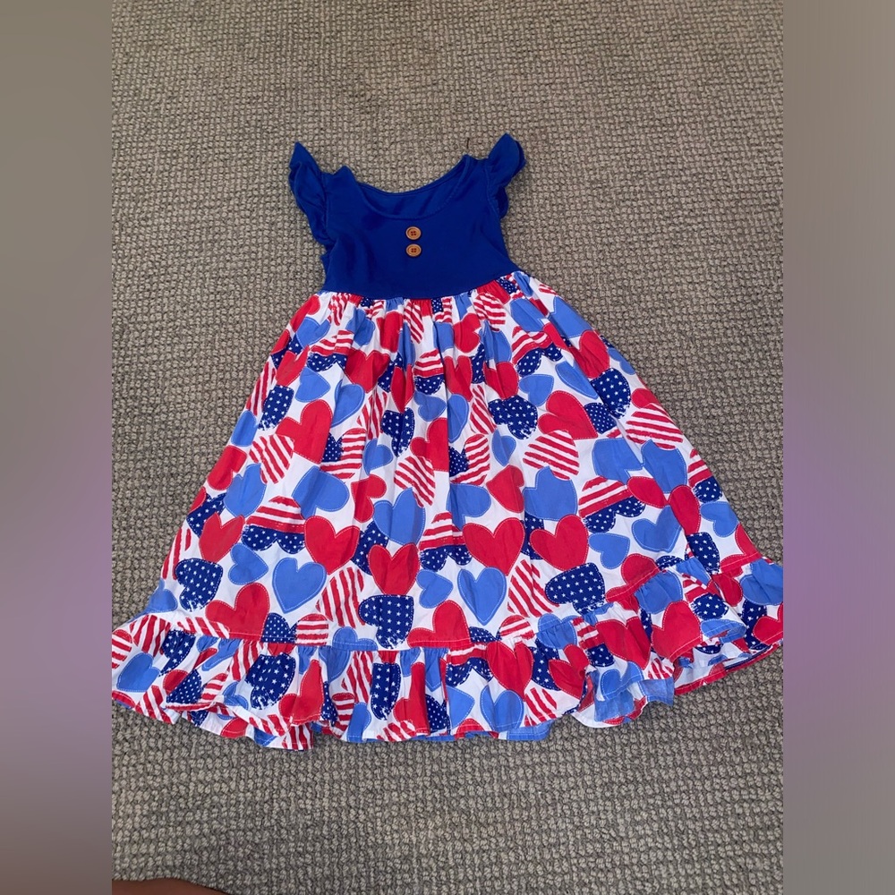 ELEANOR ROSE PATRIOTIC DRESS SIZE 7